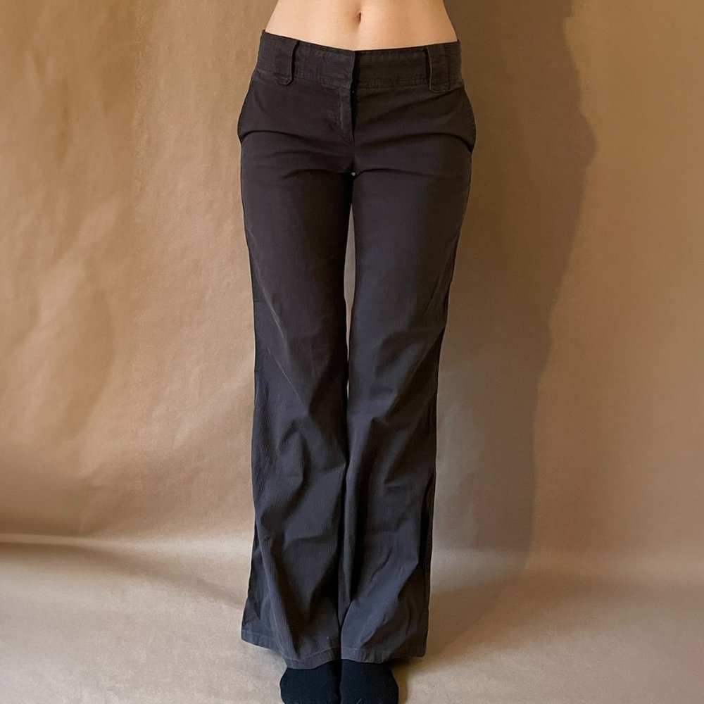 "Office Siren" dark brown suit pants